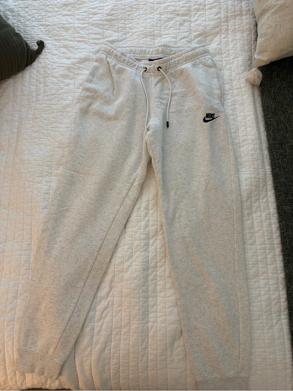 Nike Women's Light Gray Fleece Jogger Pants